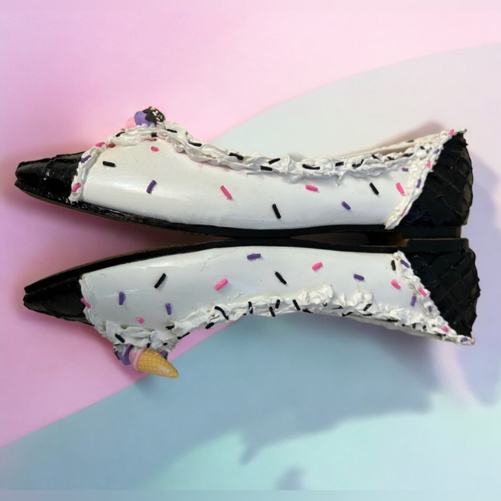 🍦Handmade Waffle Cone Ice Cream Shoes With Sprinkles! 
Pointy toe, Size 8 - Picture 6 of 13